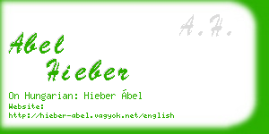 abel hieber business card